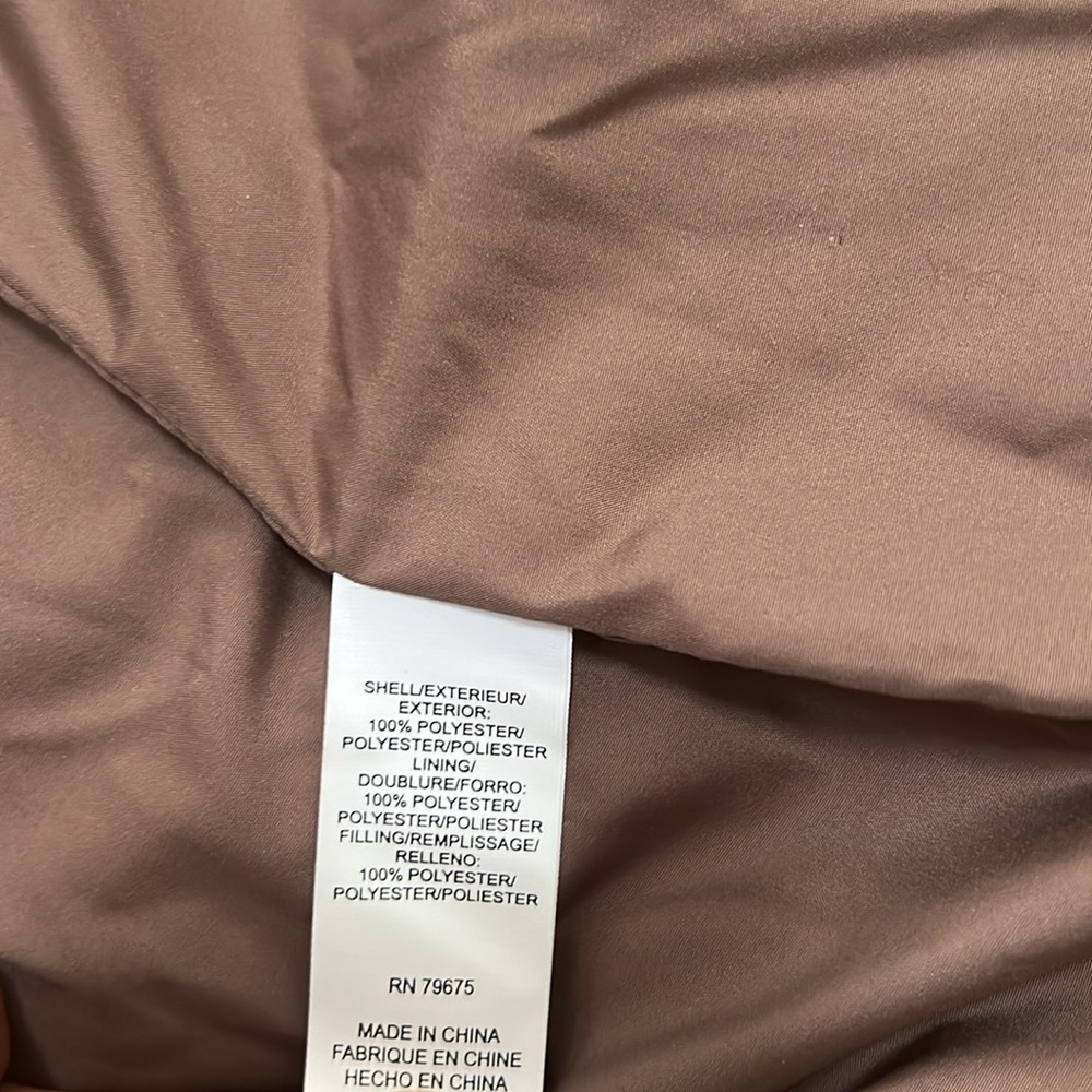 New! Lucky brand XL taupe puffer winter jacket with hood. - Picture 9 of 10